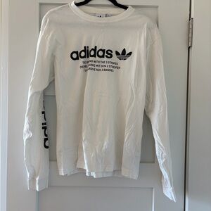 Adidas White Graphic Tee